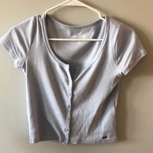 hollister button up tee